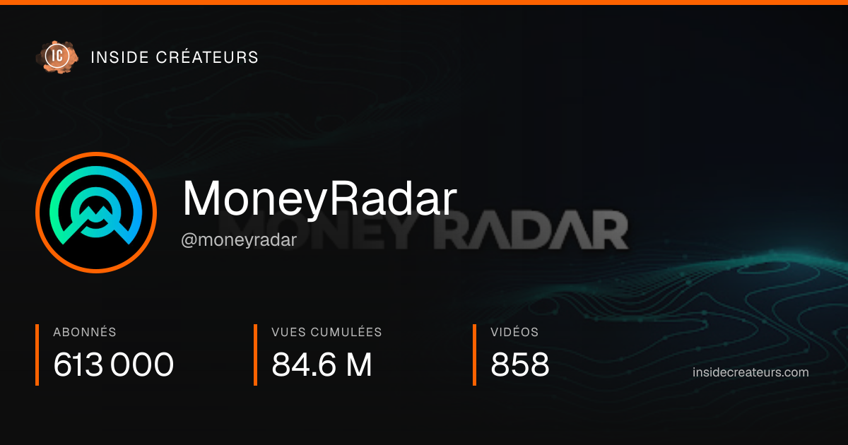 Carte statistiques de MoneyRadar