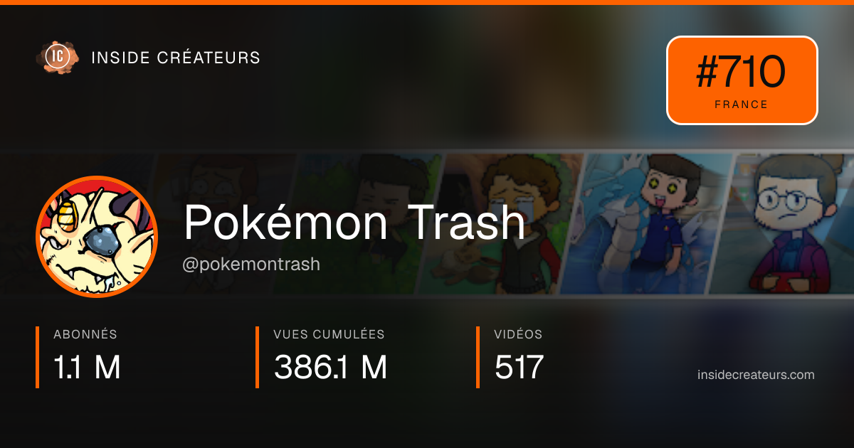 Carte statistiques de Pokémon Trash