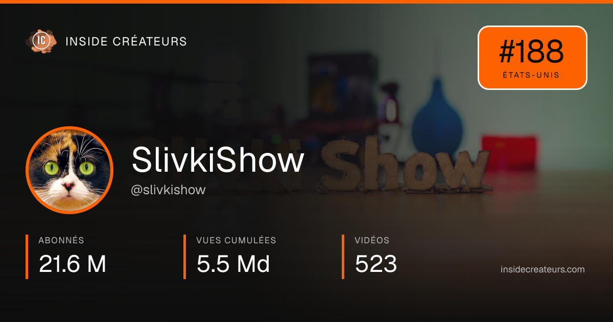 Carte statistiques de SlivkiShow