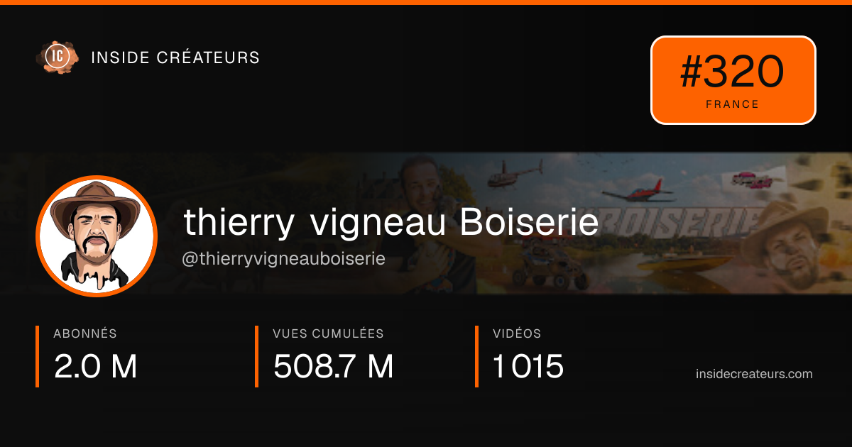 Carte statistiques de thierry vigneau Boiserie
