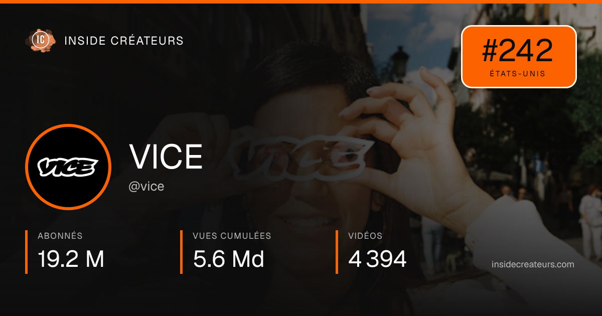 Carte statistiques de VICE