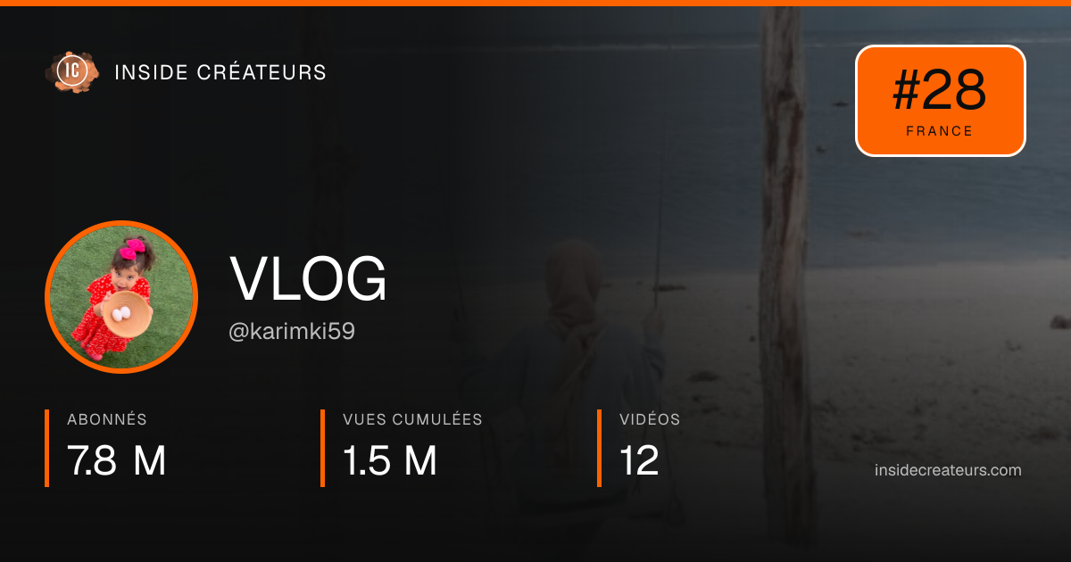 Carte statistiques de VLOG 