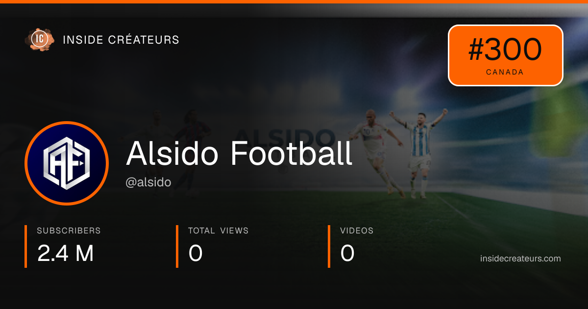Alsido Football stats card