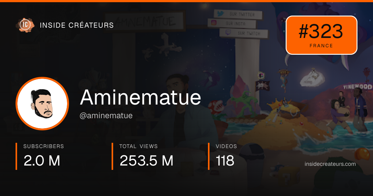 Aminematue stats card