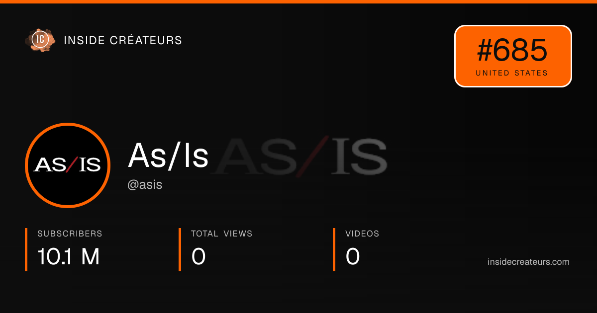 As/Is stats card