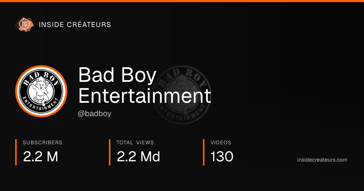 Bad Boy Entertainment stats card