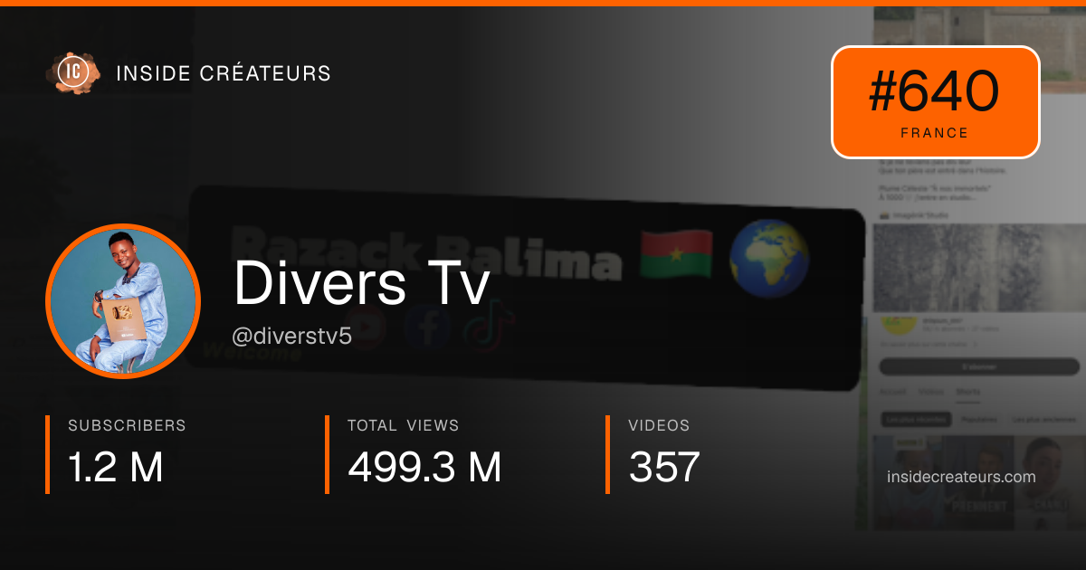 Divers Tv stats card