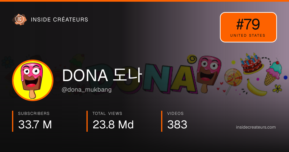DONA 도나 stats card