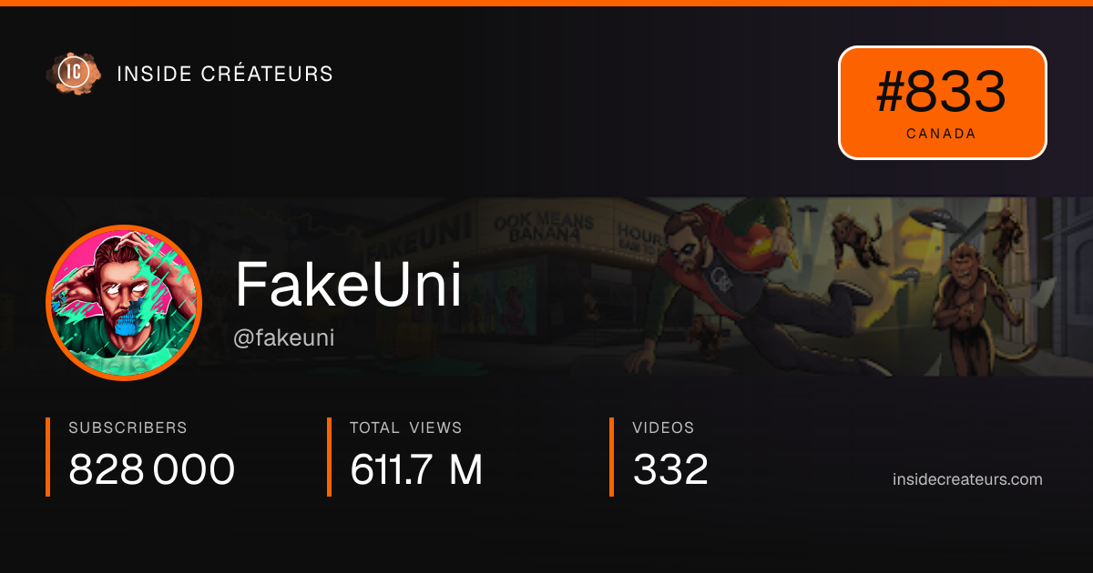 FakeUni stats card