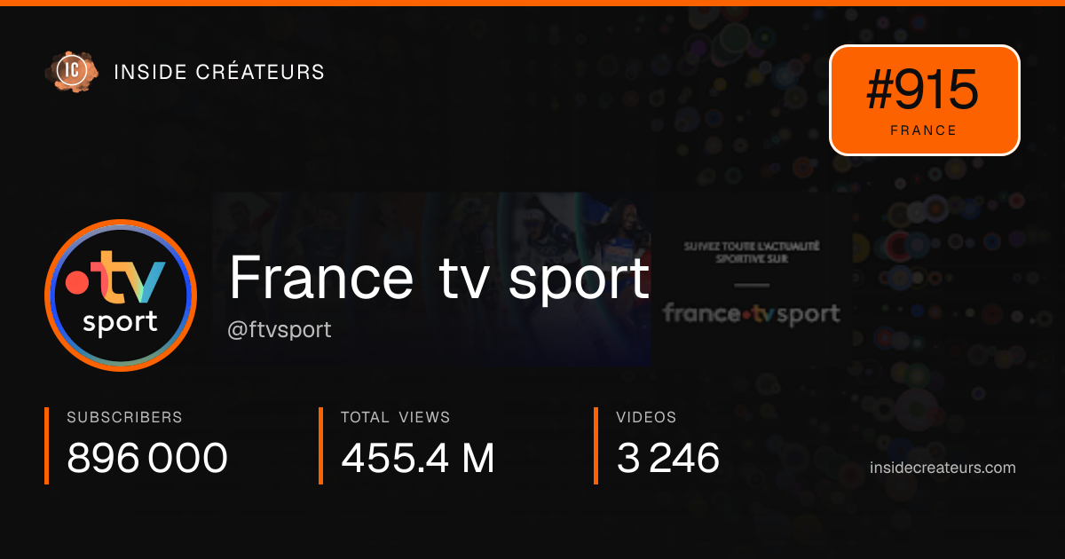 France tv sport stats card