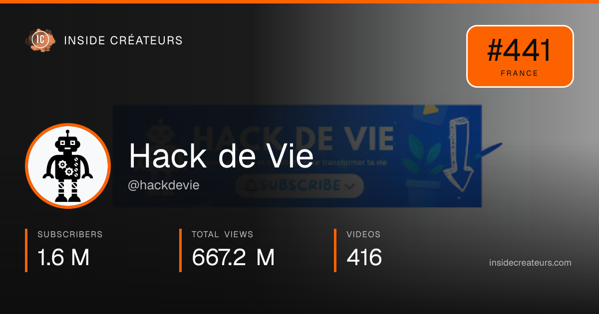 Hack de Vie stats card