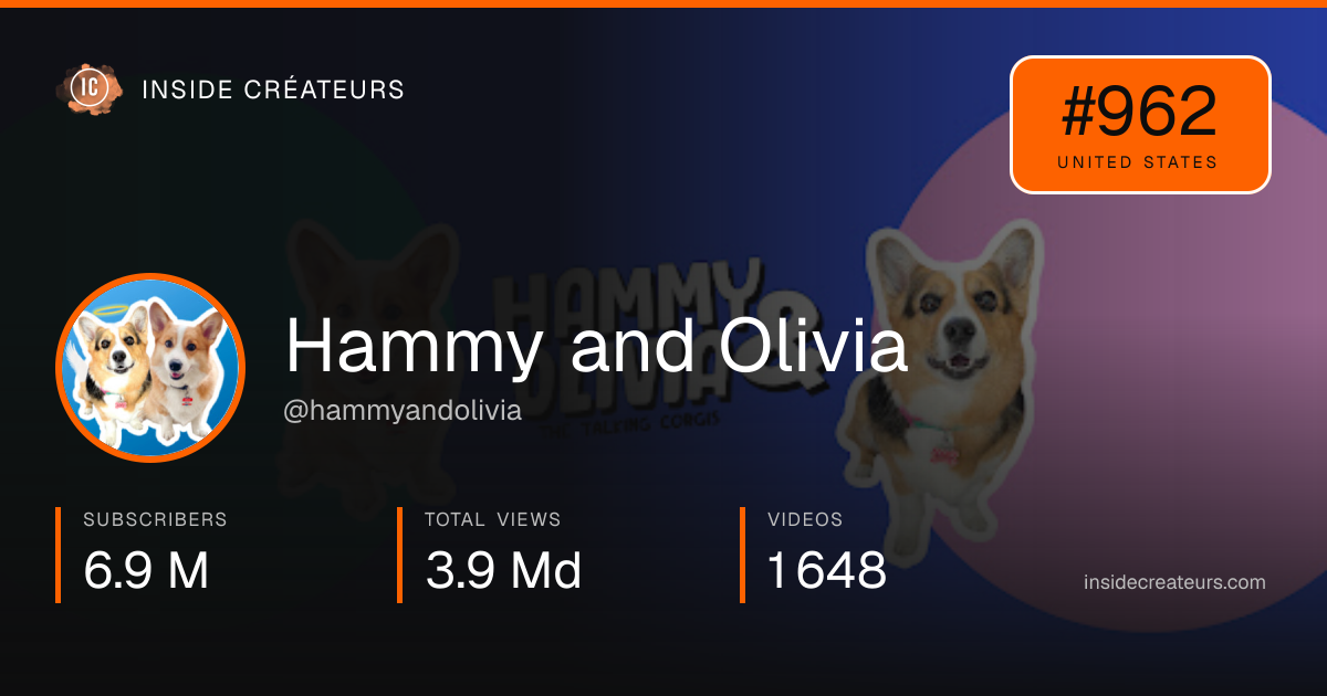 Hammy and Olivia stats card