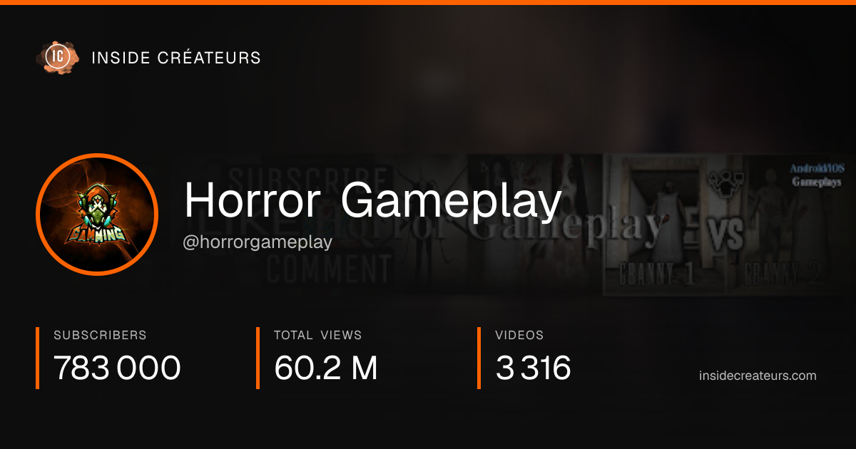 Horror Gameplay stats card