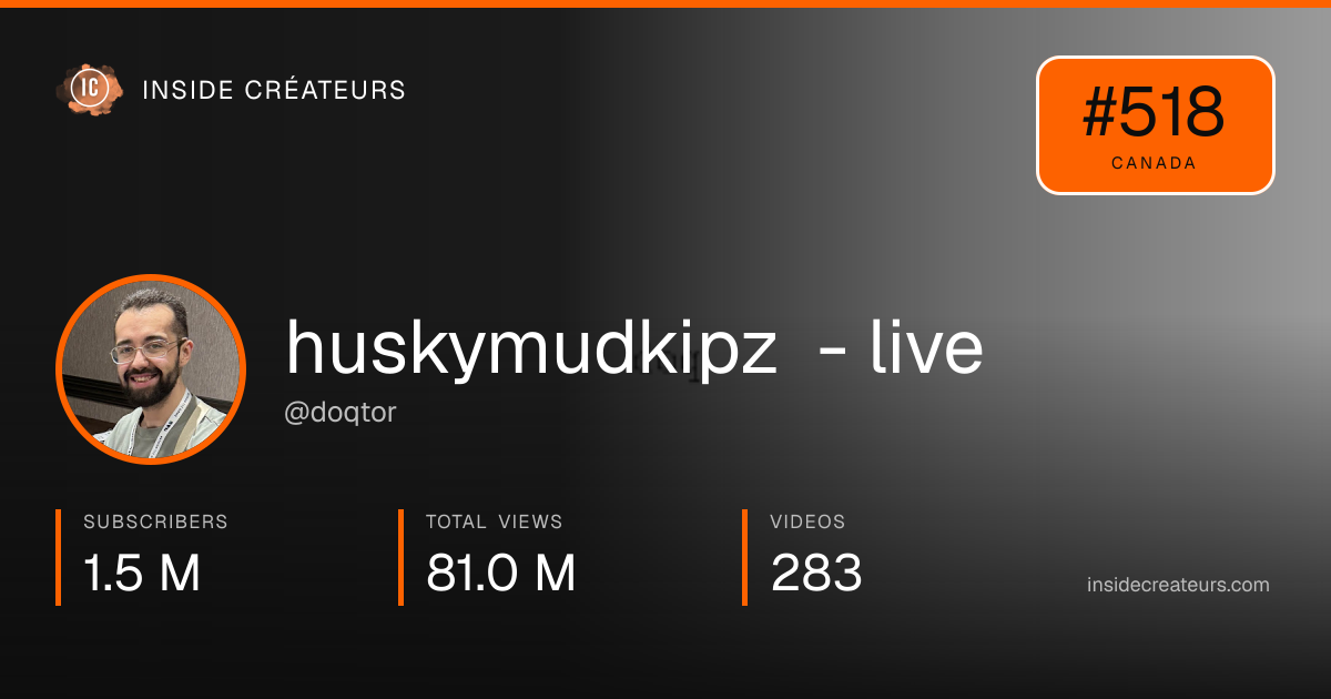huskymudkipz - live stats card