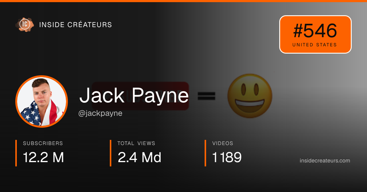 Jack Payne stats card