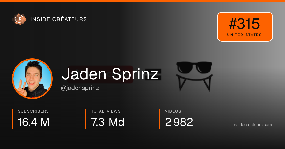 Jaden Sprinz stats card
