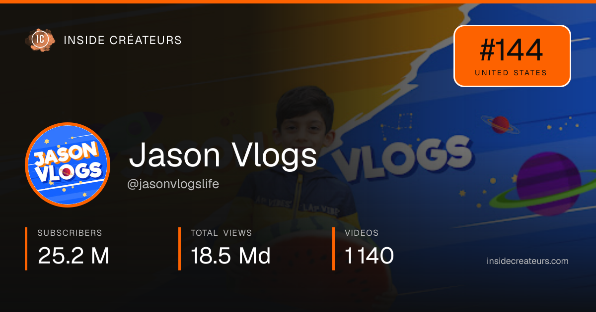 Jason Vlogs stats card
