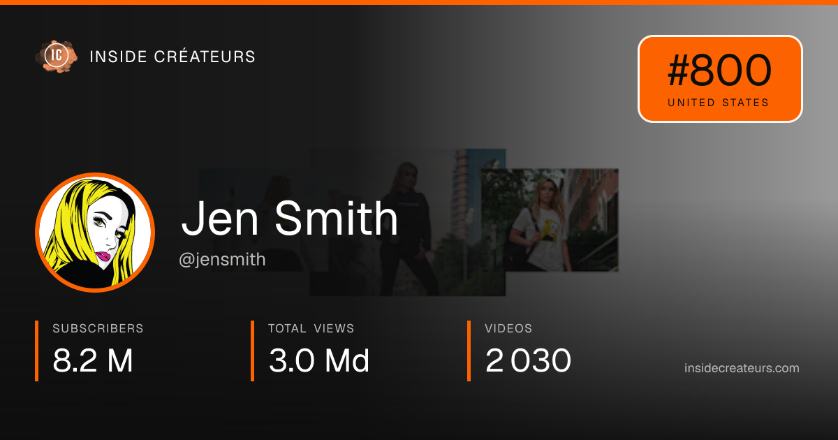 Jen Smith stats card