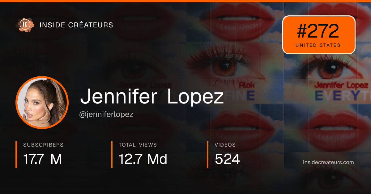 Jennifer Lopez stats card