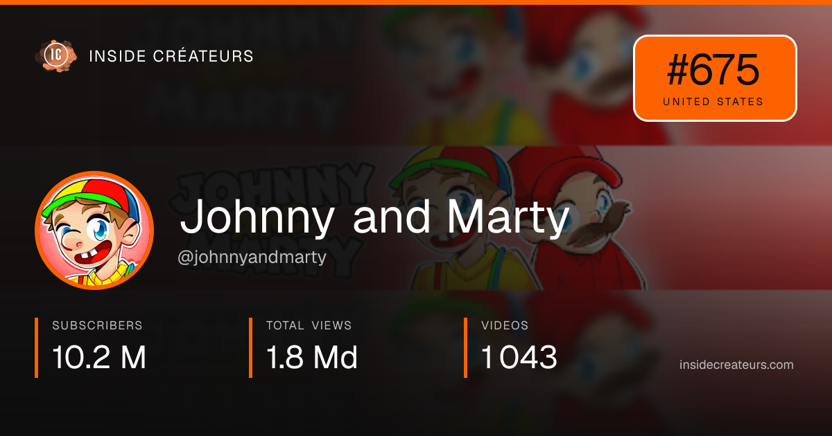 Johnny and Marty stats card