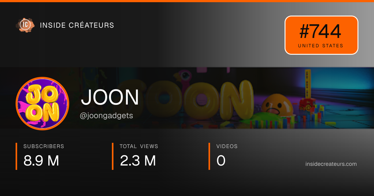 JOON stats card