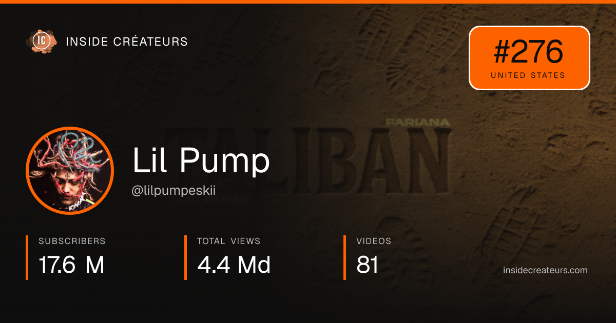 Lil Pump stats card