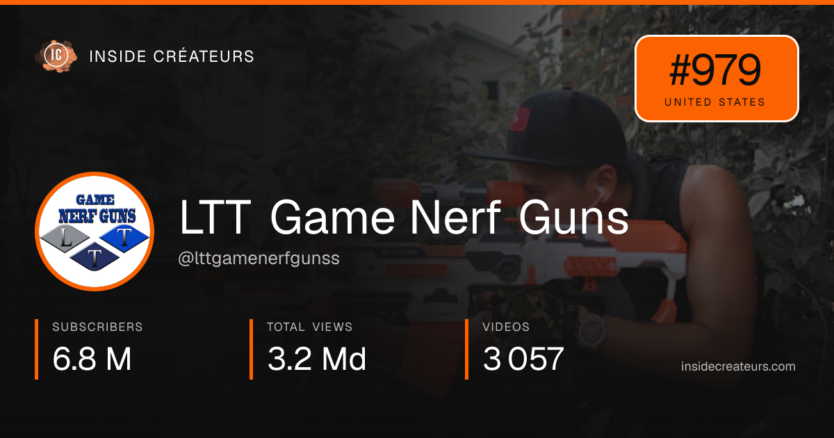 LTT Game Nerf Guns stats card