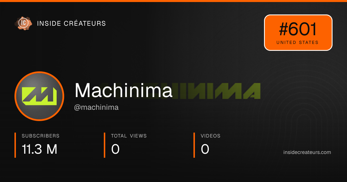 Machinima stats card
