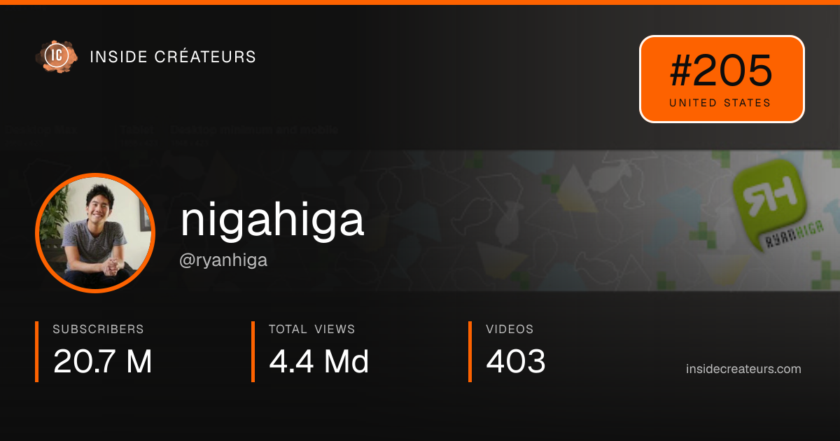 nigahiga stats card