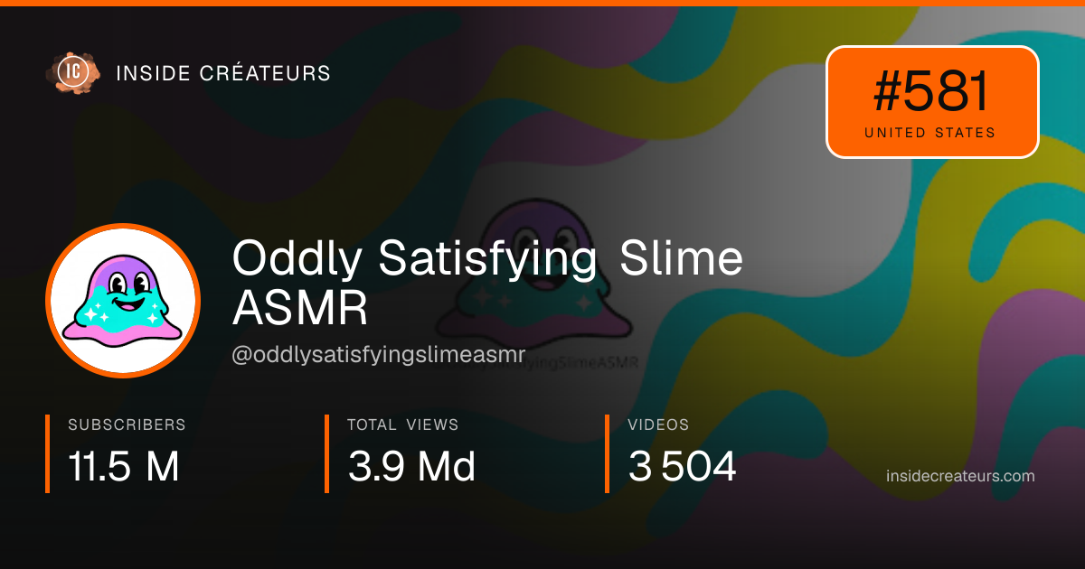 Oddly Satisfying Slime ASMR stats card