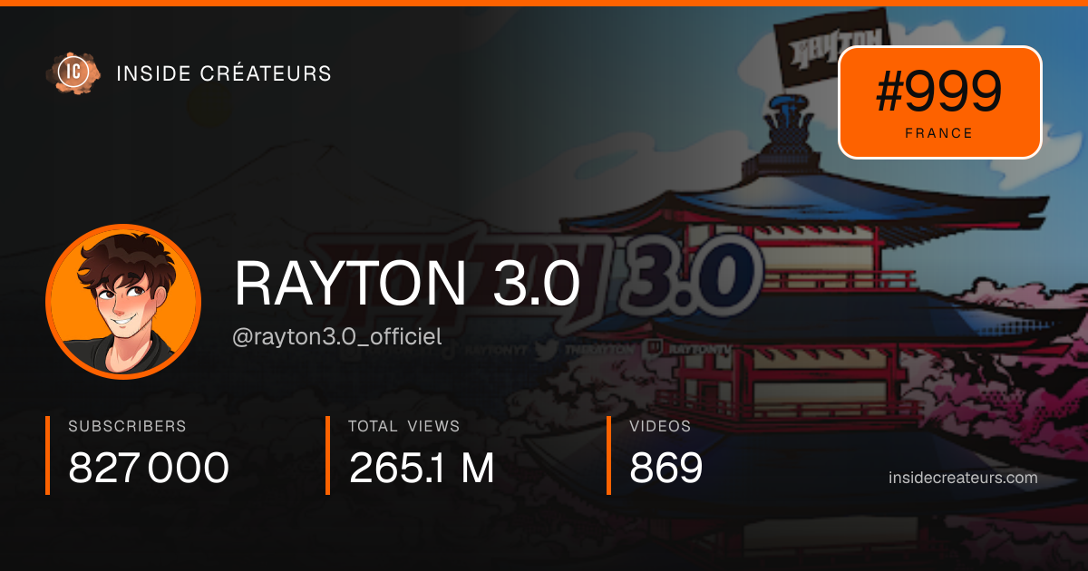RAYTON 3.0 stats card