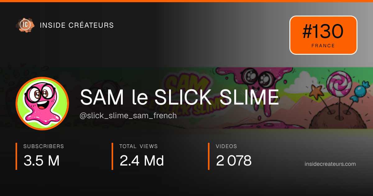 SAM le SLICK SLIME stats card