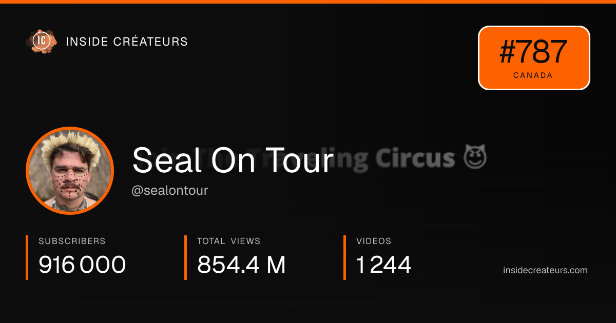 Seal On Tour stats card