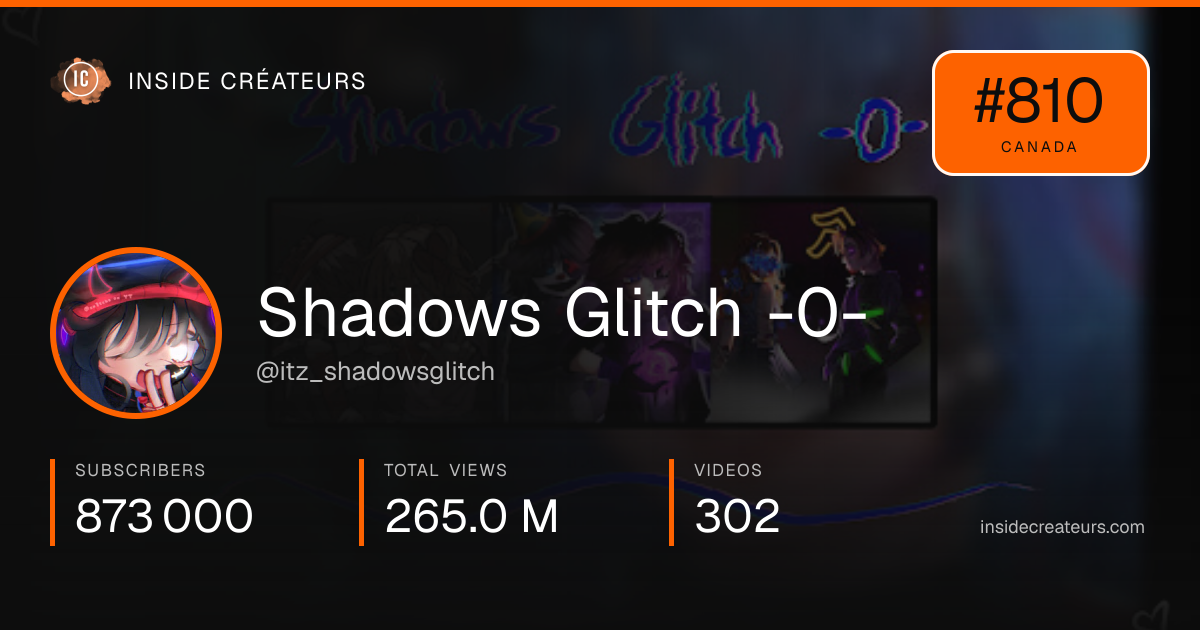 Shadows Glitch -0- stats card