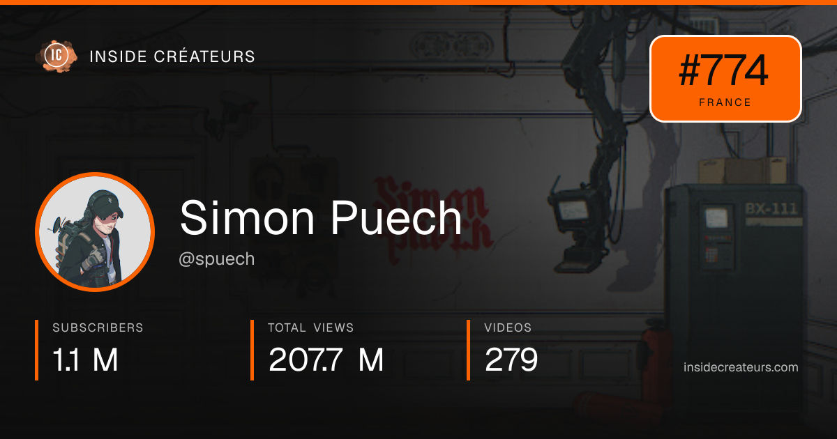Simon Puech stats card