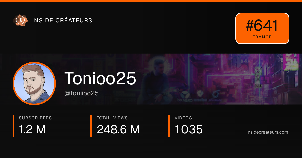 Tonioo25 stats card