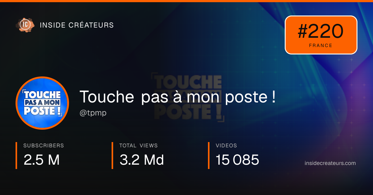 Touche pas à mon poste ! stats card