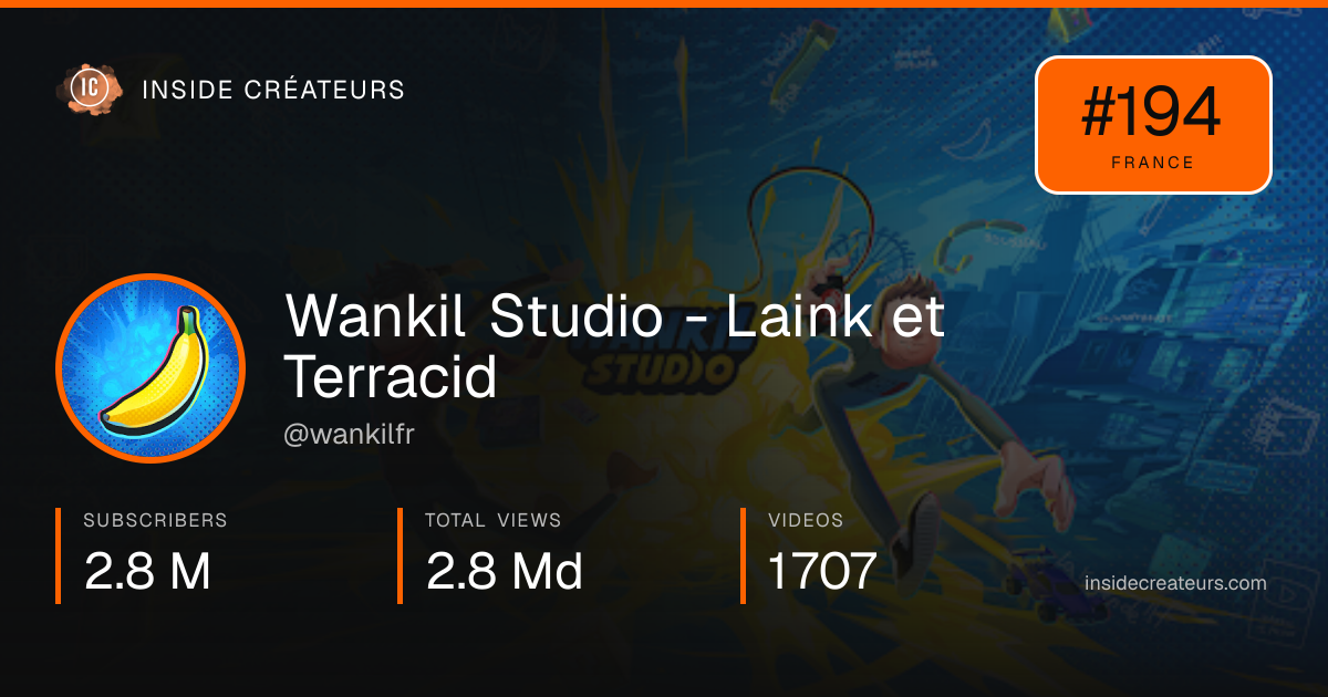 Wankil Studio - Laink et Terracid stats card